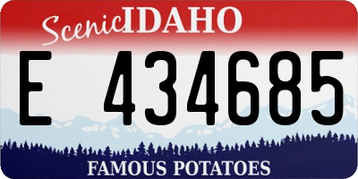 ID license plate E434685