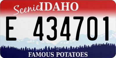 ID license plate E434701