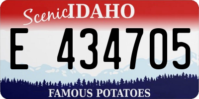 ID license plate E434705