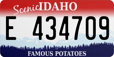 ID license plate E434709