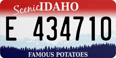 ID license plate E434710