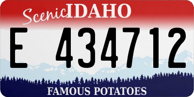 ID license plate E434712