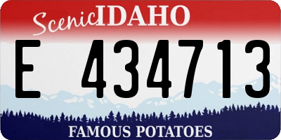 ID license plate E434713
