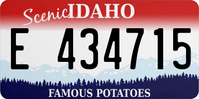 ID license plate E434715