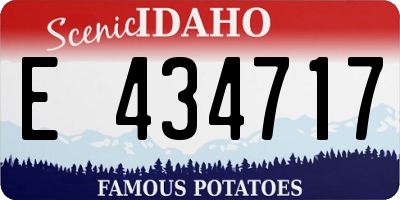 ID license plate E434717