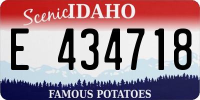 ID license plate E434718