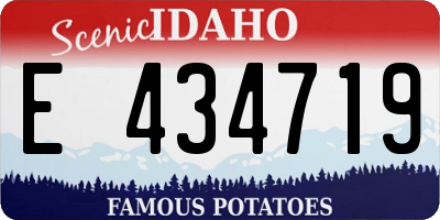 ID license plate E434719