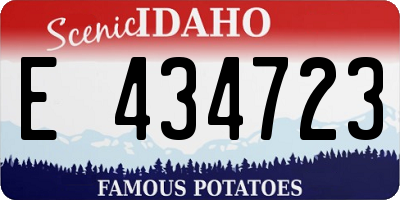 ID license plate E434723