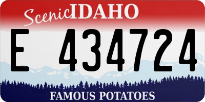 ID license plate E434724