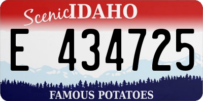 ID license plate E434725