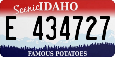 ID license plate E434727