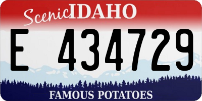 ID license plate E434729