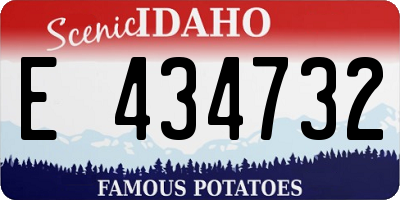 ID license plate E434732