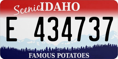 ID license plate E434737