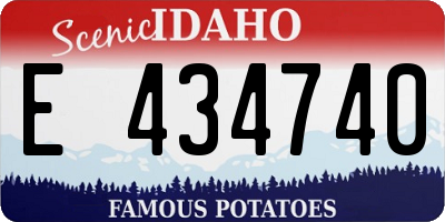 ID license plate E434740