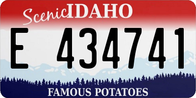 ID license plate E434741