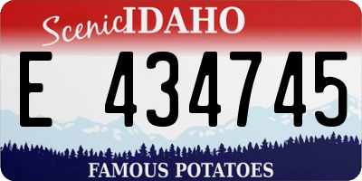 ID license plate E434745