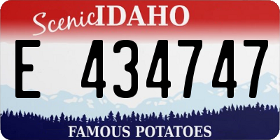 ID license plate E434747