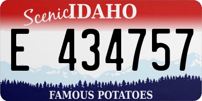 ID license plate E434757