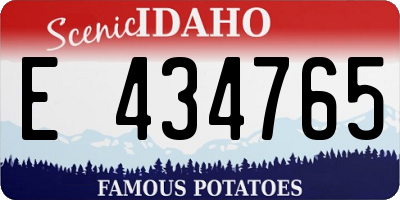 ID license plate E434765