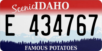 ID license plate E434767