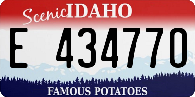 ID license plate E434770