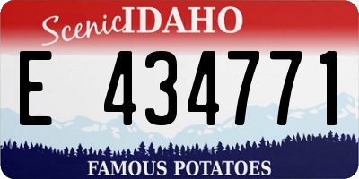 ID license plate E434771
