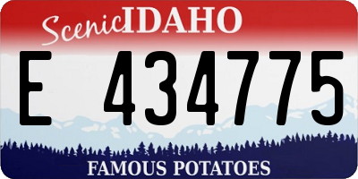 ID license plate E434775