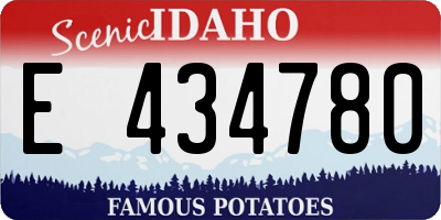 ID license plate E434780