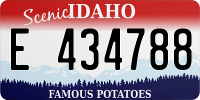 ID license plate E434788