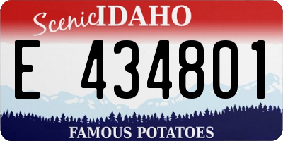 ID license plate E434801