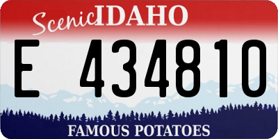ID license plate E434810
