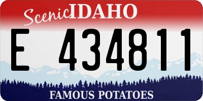ID license plate E434811