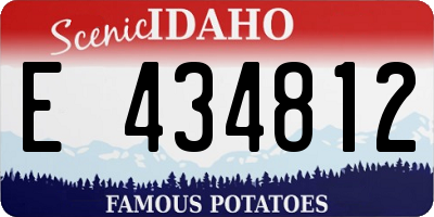 ID license plate E434812