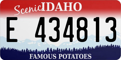 ID license plate E434813