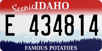 ID license plate E434814