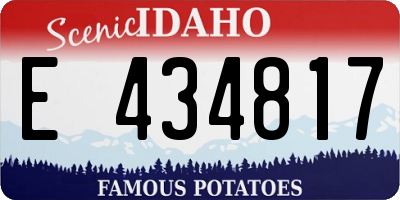 ID license plate E434817