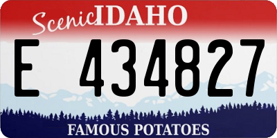 ID license plate E434827