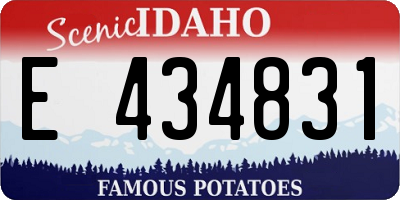 ID license plate E434831