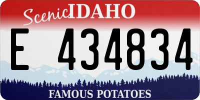 ID license plate E434834