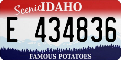 ID license plate E434836