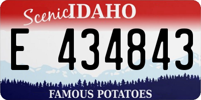 ID license plate E434843