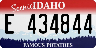 ID license plate E434844