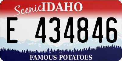 ID license plate E434846