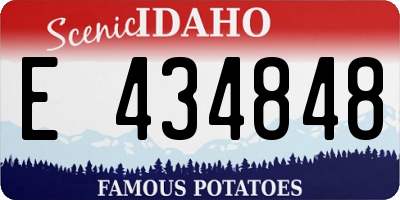 ID license plate E434848