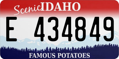 ID license plate E434849