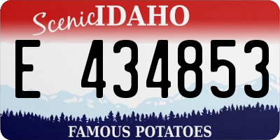 ID license plate E434853