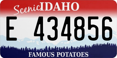 ID license plate E434856