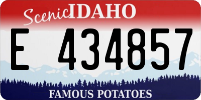 ID license plate E434857