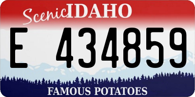 ID license plate E434859